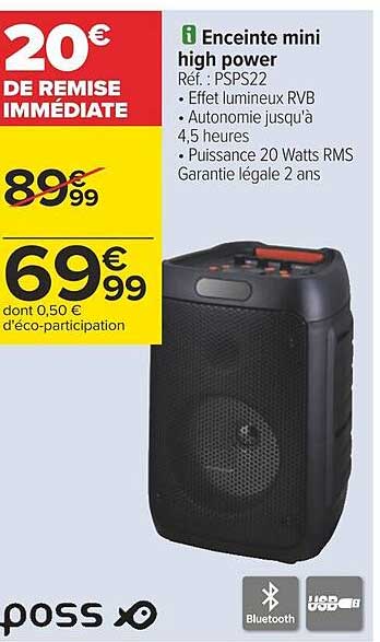 enceinte mini high power poss