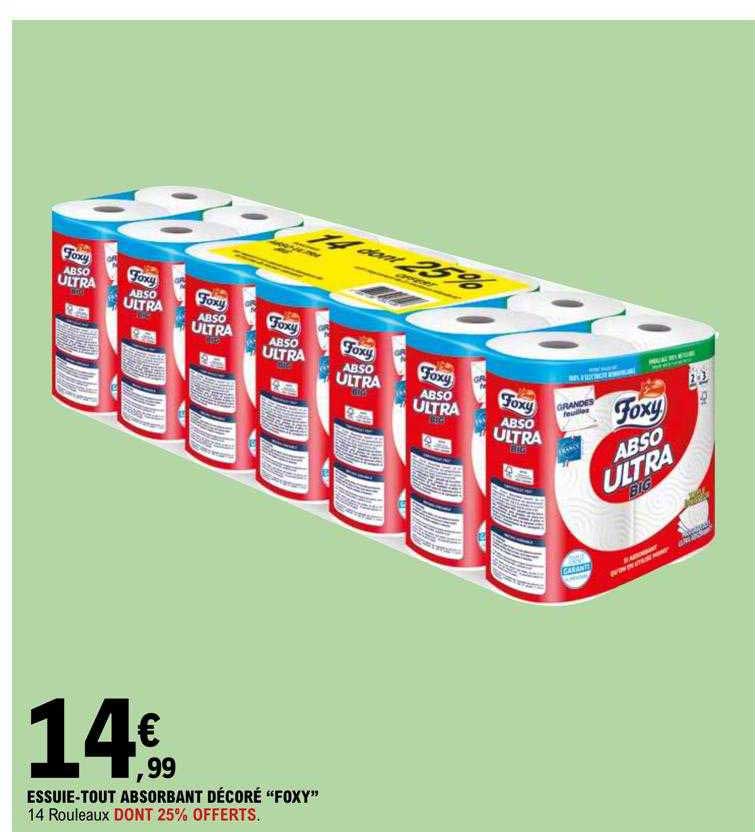 essuie-tout absorbant décoré "foxy"