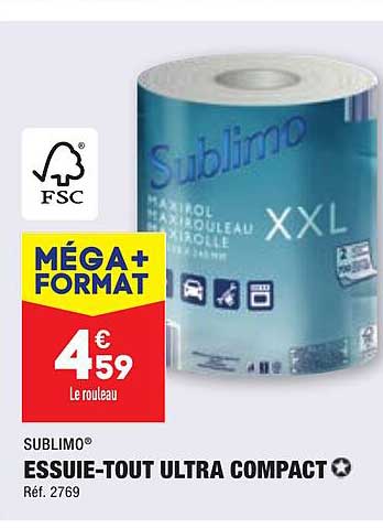 essuie-tout ultra compact sublimo