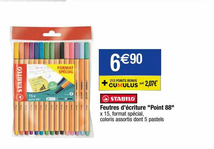 feutres d'écriture "point 88" stabilo