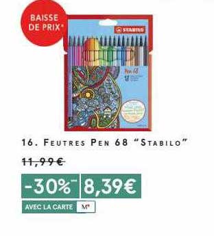 feutres pen 68 " stabilo"