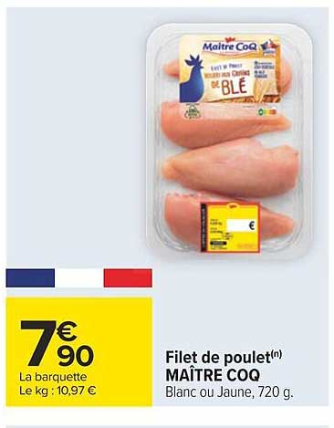 filet de poulet maître coq