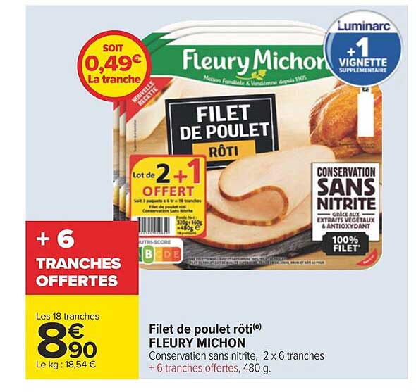 Filet De Poulet Rôti Fleury Michon