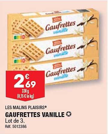 gaufrettes vanille les malins plaisirs