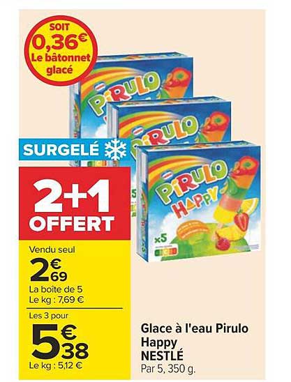 glace à l'eau pirulo happy nestlé