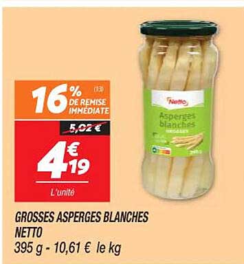 grosses asperges blanches netto