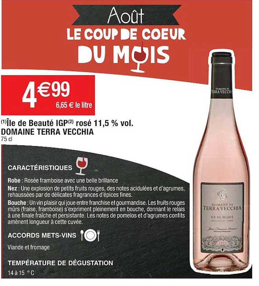 île de beauté igp rosé 11,5% vol. domaine terra vecchia