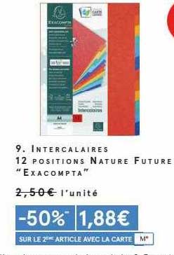 intercalaires 12 positions nature future "exacompta"