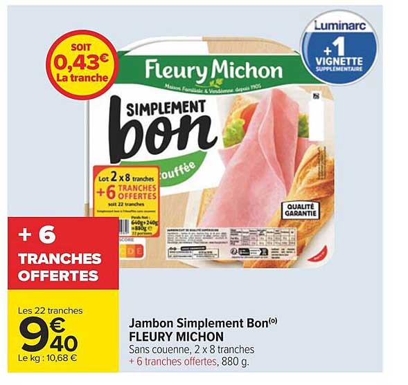 jambon simplement bon fleury michon