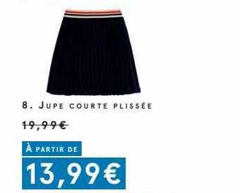 jupe courte plissée