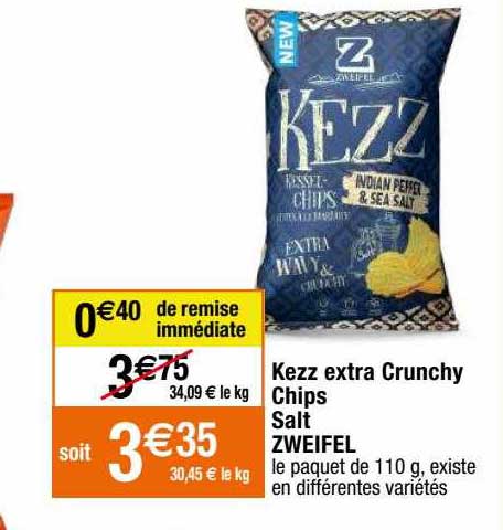 kezz extra crunchy chips salt zweifel