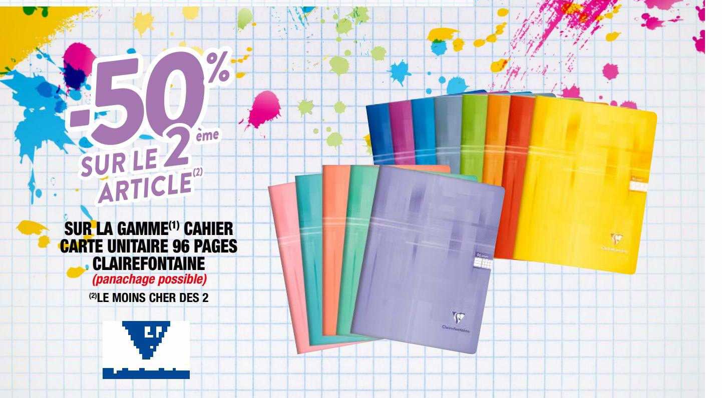 la gamme cahier carte unitaire 96 pages clairefontaine