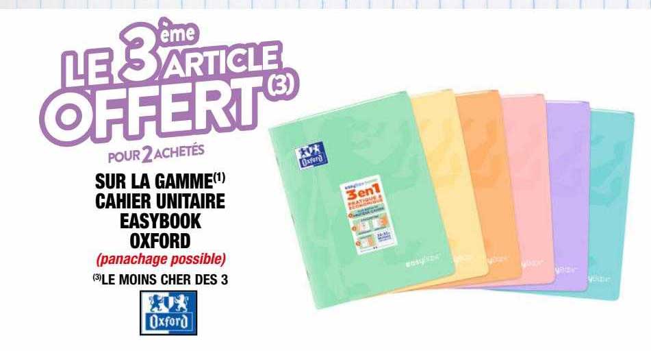 la gamme cahier unitaire easybook oxford