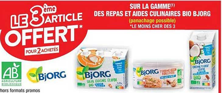 la gamme des repas et aides culinaires bio bjorg