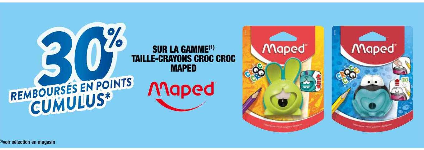 la gamme taille-crayons croc croc maped