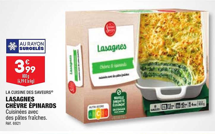 Lasagnes Chèvre épinards La Cuisine Des Saveurs