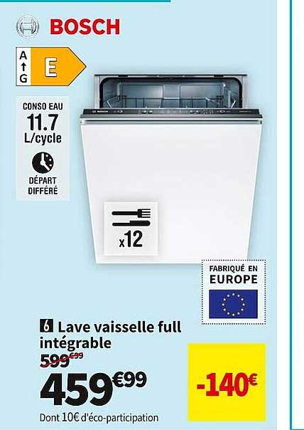 lave vaisselle full intégrable bosch
