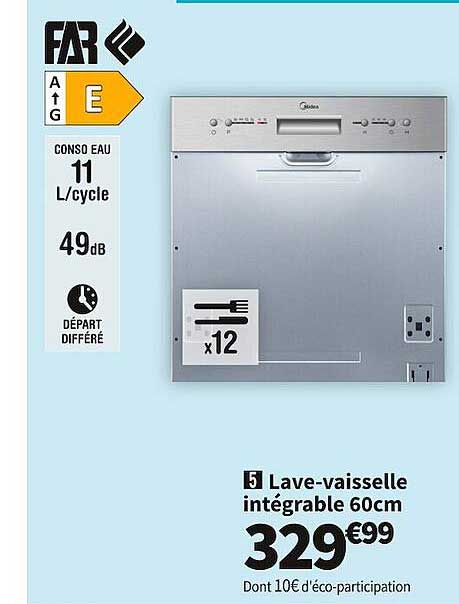 lave-vaisselle intégrable 60 cm far
