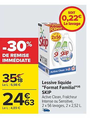 lessive liquide "format familial" skip