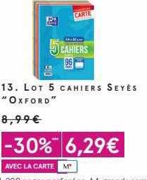 Lot 5 Cahiers Seyès "oxford"