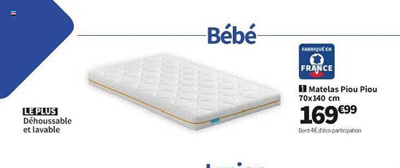 matelas piou piou 70 x 140 cm