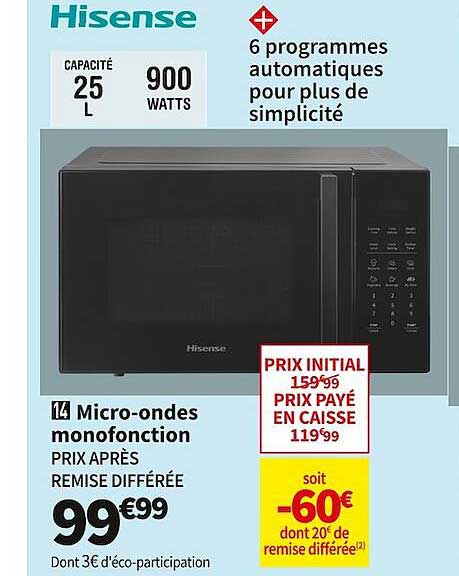 micro-ondes monofonction hisense