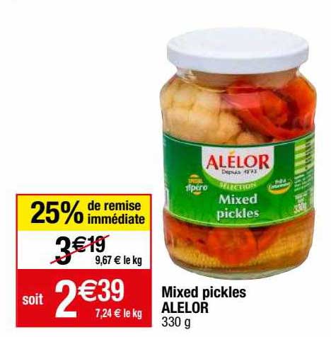 mixed pickles alélor