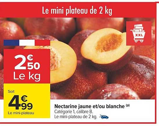 nectarine jaune et/ou blanche