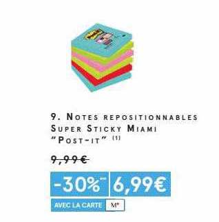 notes repositionnables super sticky miami "post-it"