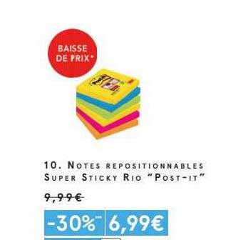 notes repositionnables super sticky rio "post-it"