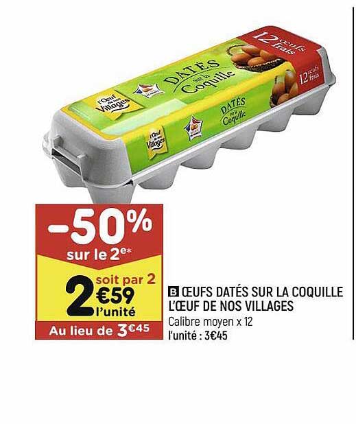 œufs datés sur la coquille l'œuf de nos villages
