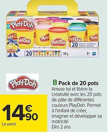 pack de 20 pots play-Doh
