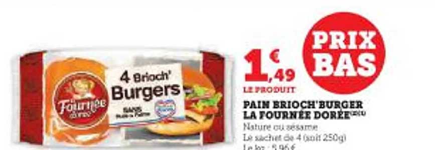 pain brioch'burger la fournée dorée