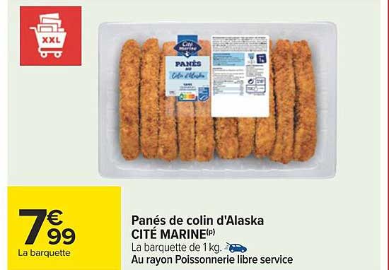 panés de colin d'alaska cité marine