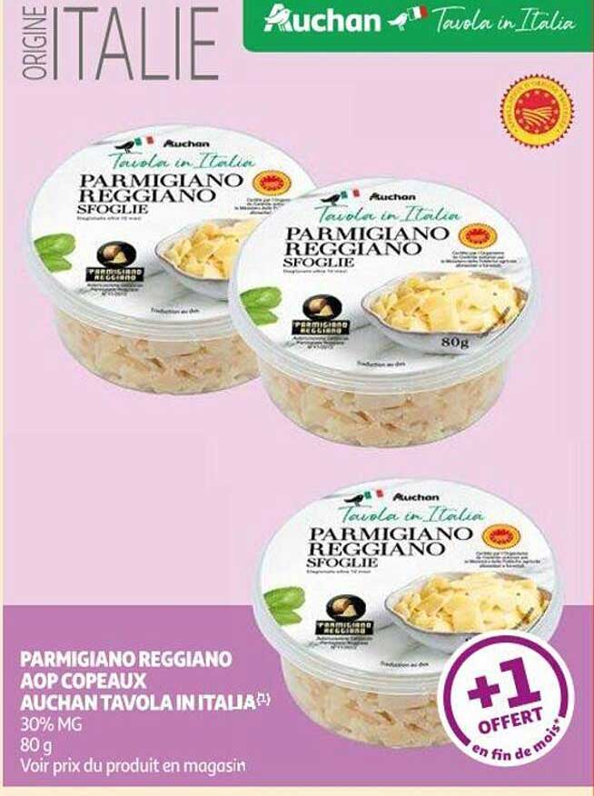 parmigiano reggiano aop copeaux auchan tavola in italia