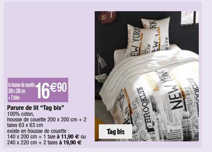 parure de lit "tag bis"