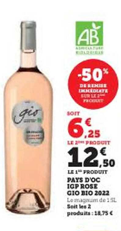 Pays D'oc Igp Rose Gio Bio 2022