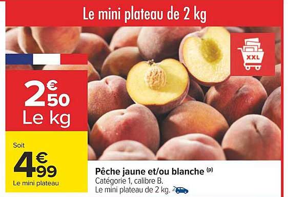 pêche jaune et/ou blanche