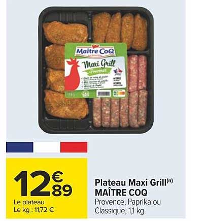 plateau maxi grill maître coq