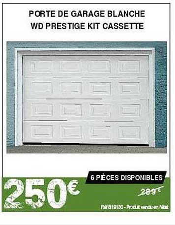 porte de garage blanche wc prestige kit cassette