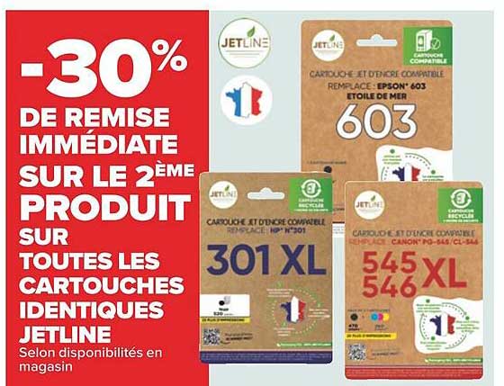 produit sur toutes les cartouches identique jetline
