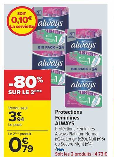 protections féminines always