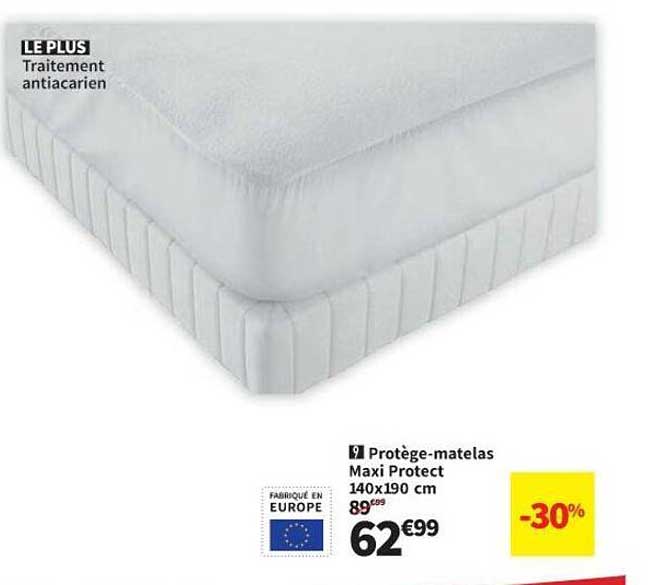 protège-matelas maxi protect 140 x 190 cm