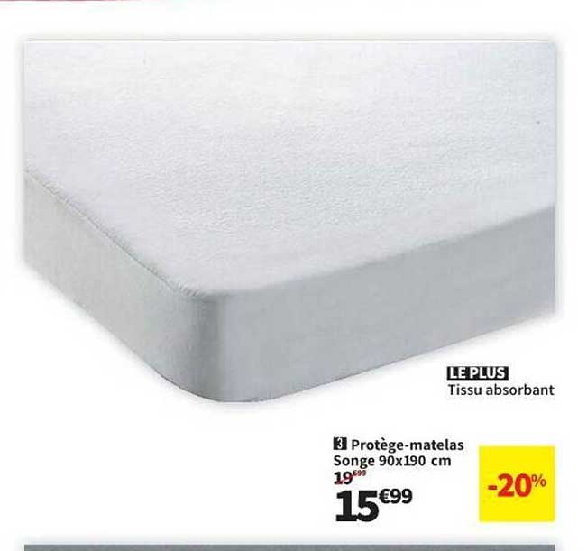 protège-matelas songe 90 x 190 cm