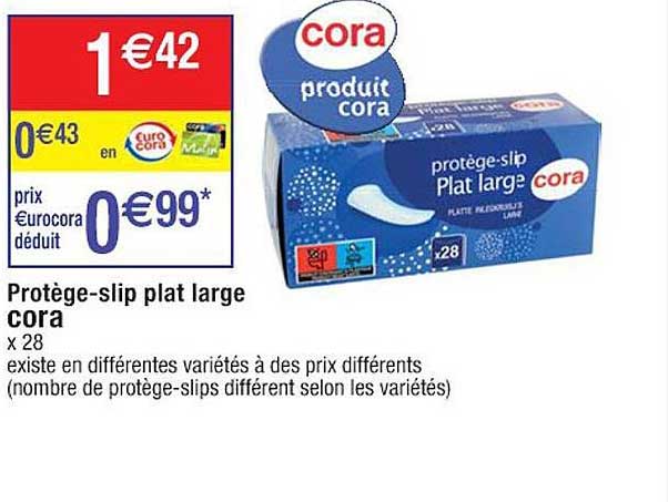 protège-slip plat large cora