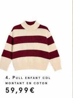 pull enfant col montant en coton