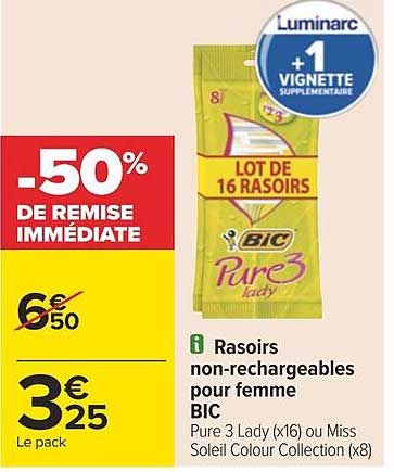 Rasoirs Non-rechargeables Pour Femme Bic