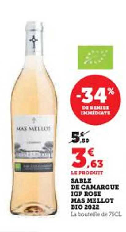 sable de camargue igp rosé mas mellot bio 2022