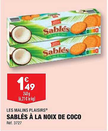 sablés à la noix de coco les malins plaisirs