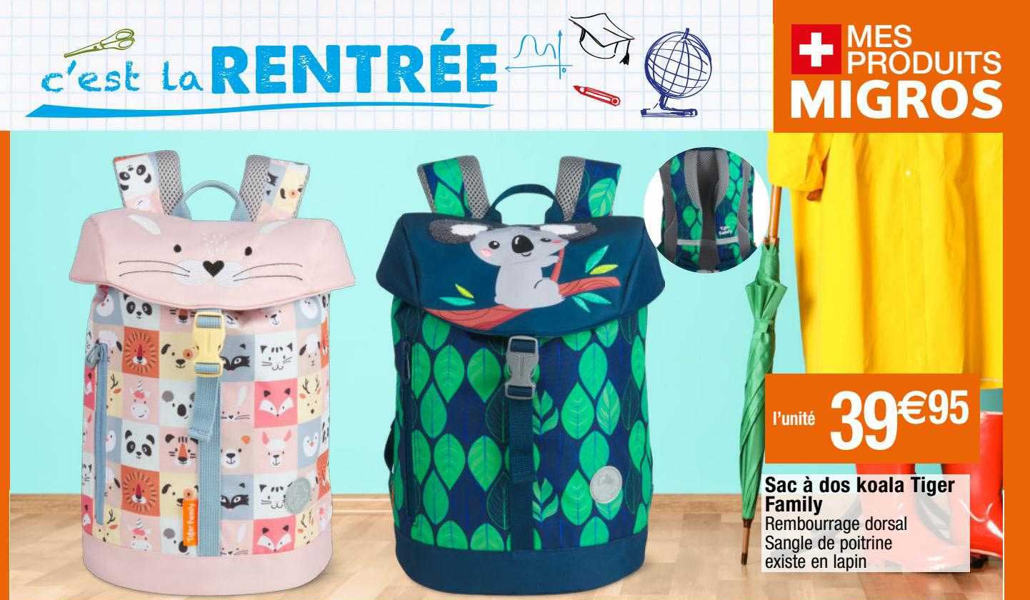 Sac à Dos Koala Tiger Family